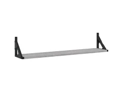 Estantes pared 2 uds madera ingeniería gris Sonoma 80x15x15,5cm ES65476
