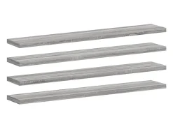 Estantes pared 4 uds madera ingeniería gris Sonoma 60x10x1,5 cm ES175051