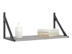 Estantes pared 2 uds madera ingeniería gris Sonoma 60x25x25,5cm ES20024