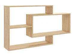 Estantes pared madera contrachapada color roble 104x20x58,5 cm ES69101
