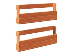 Estantes zapatos pared 2 uds madera pino marrón 59x8,5x23,5 cm ES903243