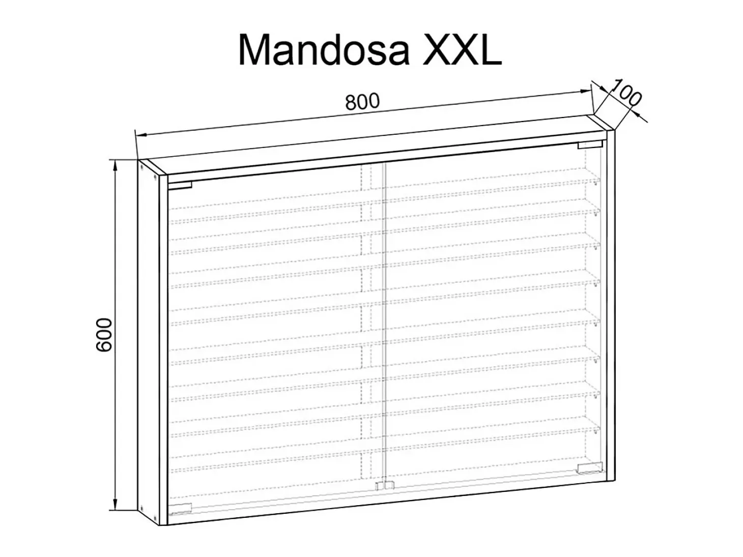 Estuche de exhibición de pared Mandosa