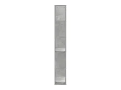 Fairmont Librería de 5 niveles madera gris hormigón 80,5x23,5x162,5 cm