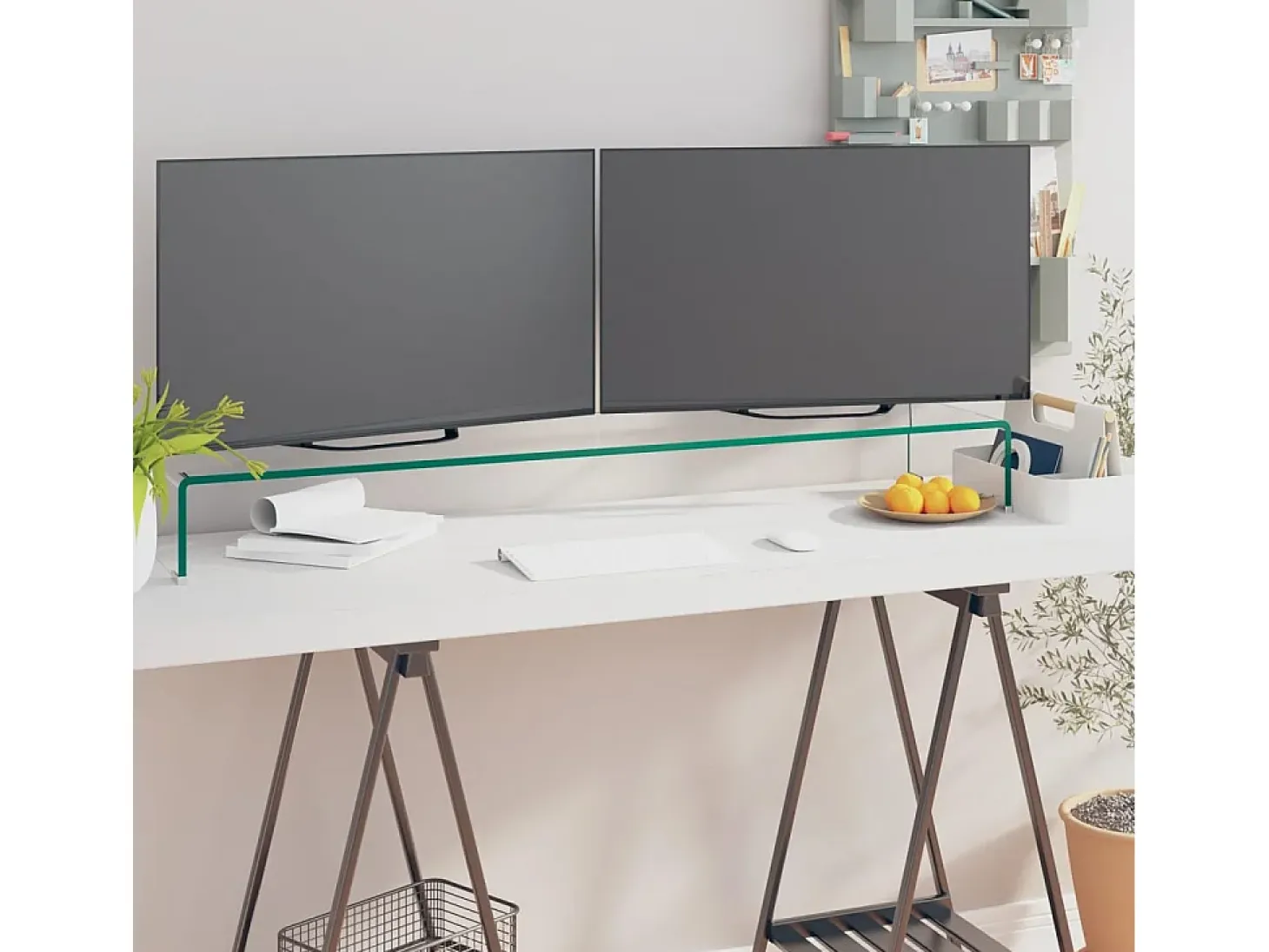 Fall River Soporte para TV/Elevador monitor cristal claro 110x30x13 cm