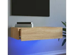 Felizia Mueble de TV con luces LED roble Sonoma 60x35x15,5 cm