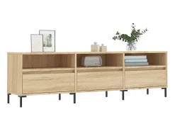 Fem Mueble de TV madera contrachapada roble Sonoma 150x30x44,5 cm