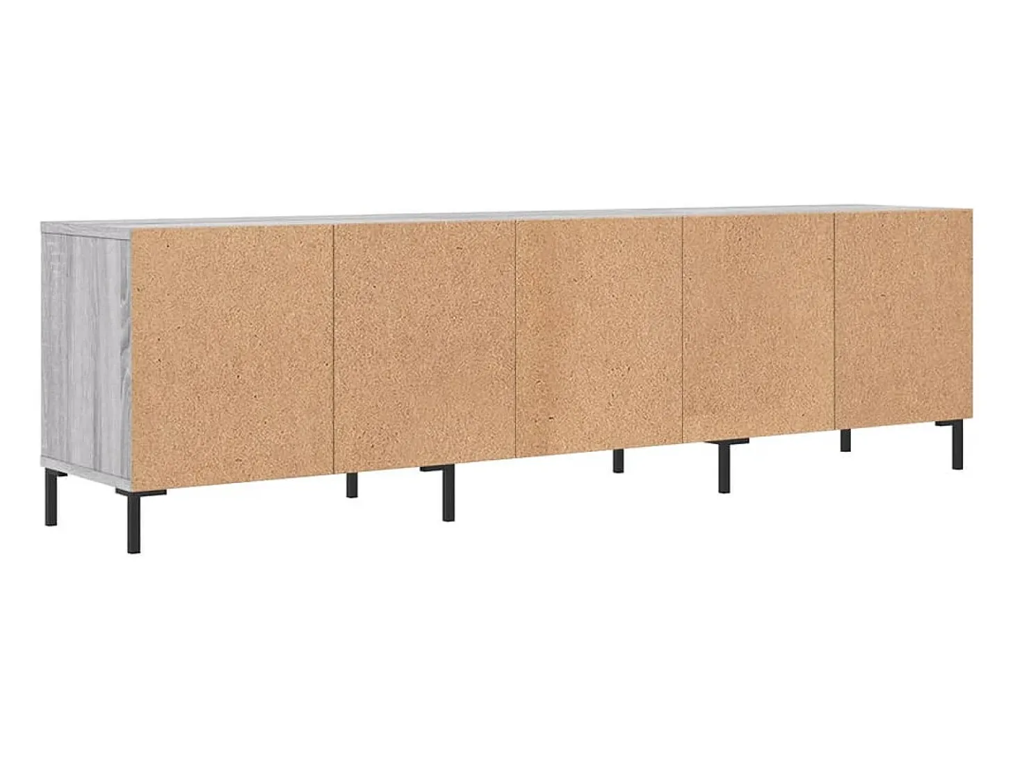 Fem Mueble para TV madera contrachapada gris Sonoma 150x30x44,5 cm