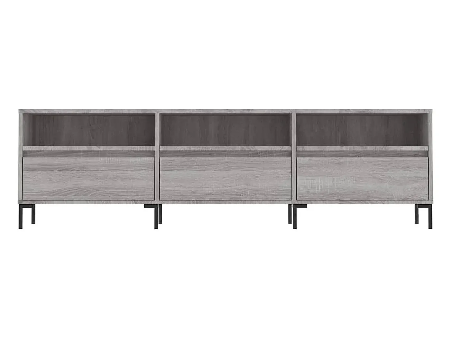 Fem Mueble para TV madera contrachapada gris Sonoma 150x30x44,5 cm