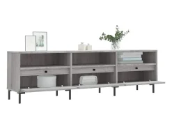 Fem Mueble para TV madera contrachapada gris Sonoma 150x30x44,5 cm