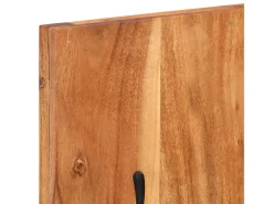 Folker Percheros de pared 2 uds madera maciza de acacia 36x3x110 cm
