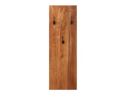 Folker Percheros de pared 2 uds madera maciza de acacia 36x3x110 cm