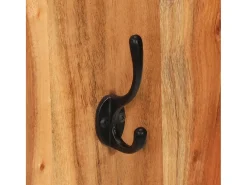 Folker Percheros de pared 2 uds madera maciza de acacia 36x3x110 cm