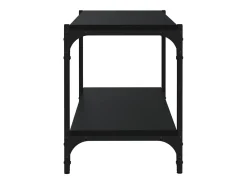 Foster City Mueble para TV madera contrachapada y acero negro 80x33x41 cm