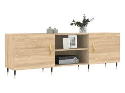 Fouzia Mueble para TV madera de ingeniería roble Sonoma 150x30x50 cm