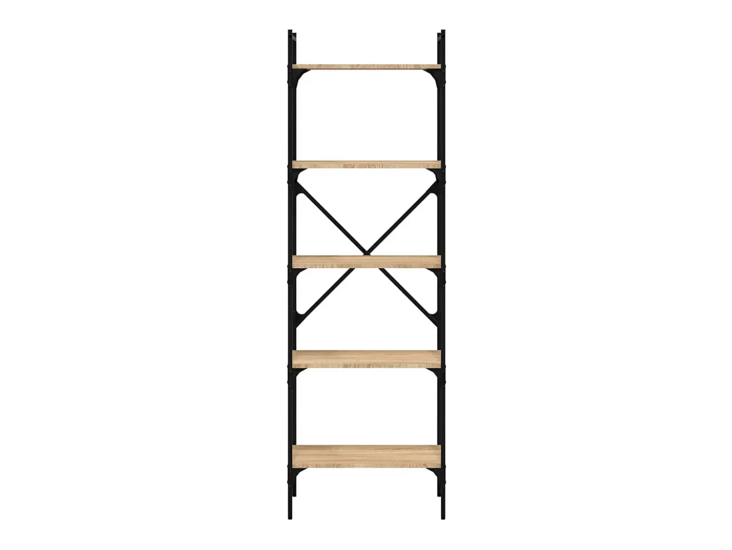 Fredrikstad Librería de 5 estantes madera roble Sonoma 56x31,5x174 cm