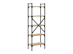 Fredrikstad Librería de 5 estantes madera roble Sonoma 56x31,5x174 cm