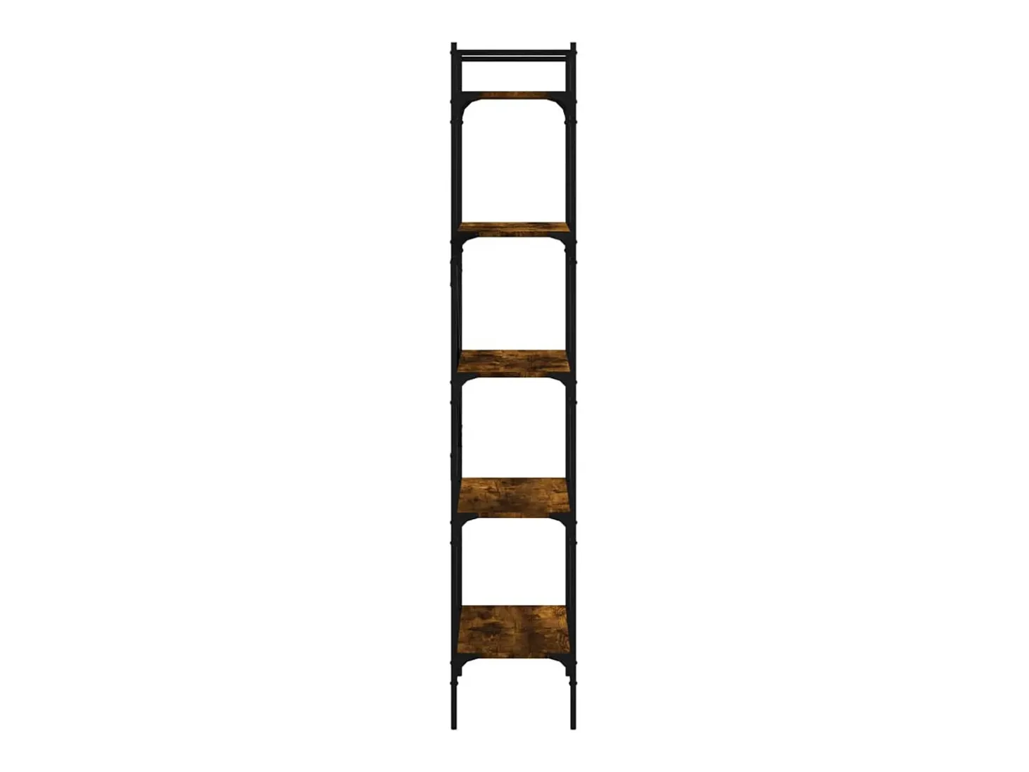 Fredrikstad Librería de 5 estantes madera roble ahumado 56x31,5x174 cm