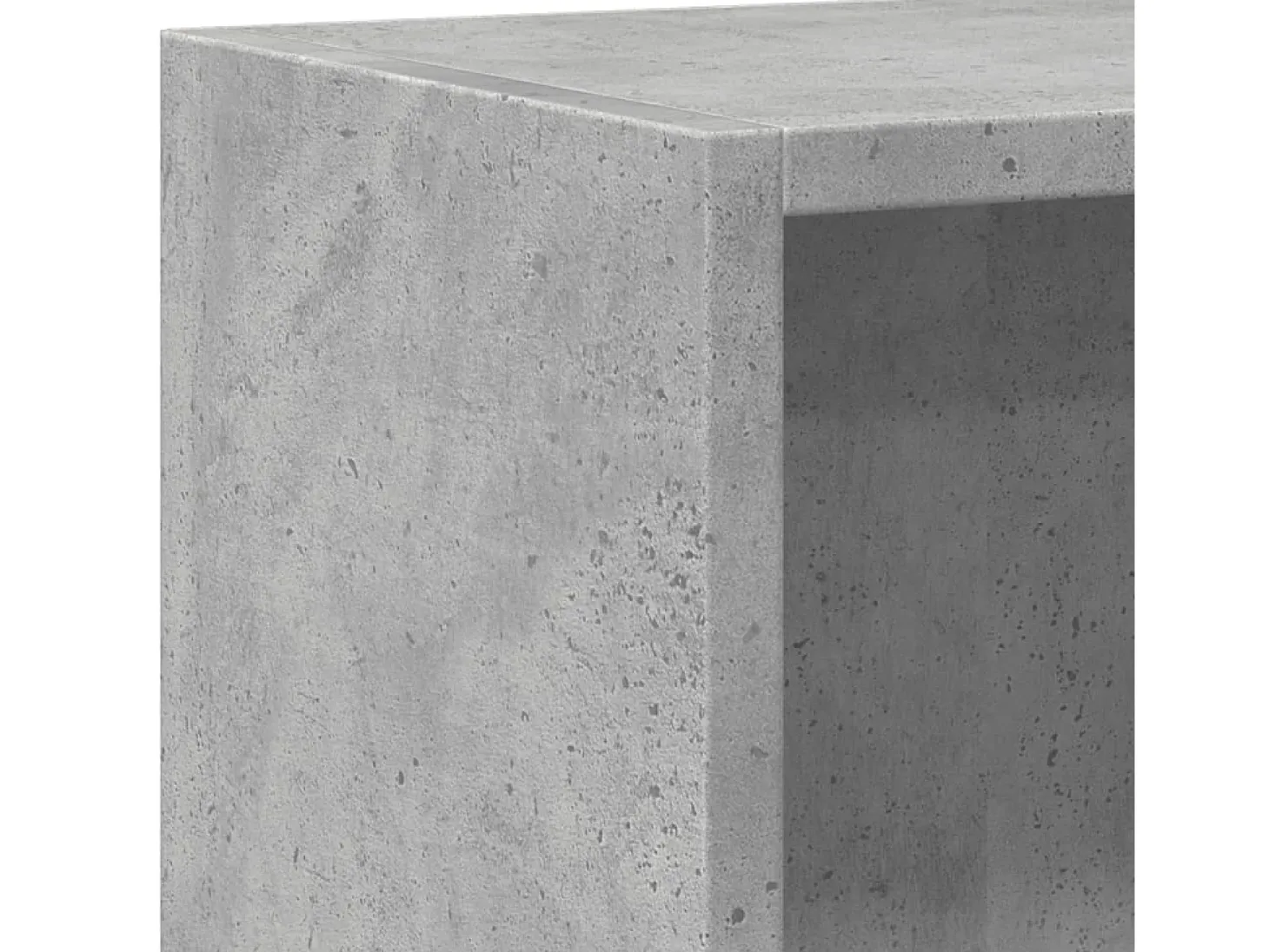 Freekje Estantería de madera contrachapada gris hormigón 80x24x75 cm