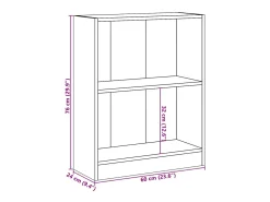 Freekje Estantería madera de ingeniería negro 60x24x76 cm