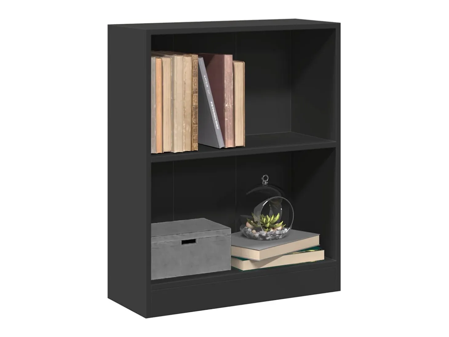 Freekje Estantería madera de ingeniería negro 60x24x76 cm
