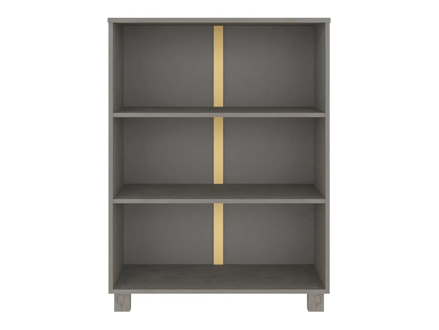 Fryvik Estantería HAMAR madera maciza pino gris claro 85x35x112 cm