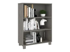 Fryvik Estantería HAMAR madera maciza pino gris claro 85x35x112 cm