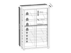 Gabinete de exhibición de pared Vitrosa