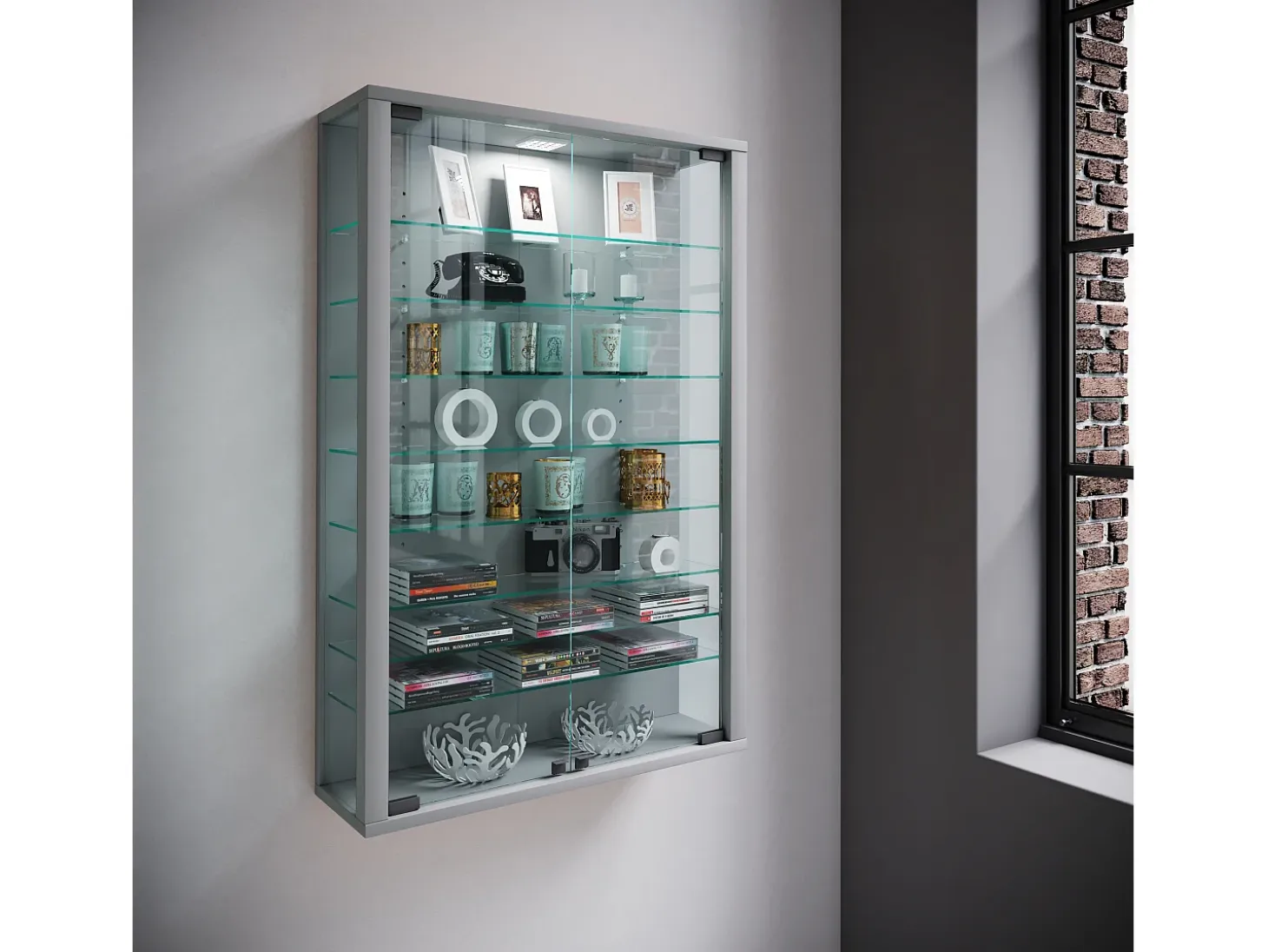 Gabinete de exhibición de pared Vitrosa