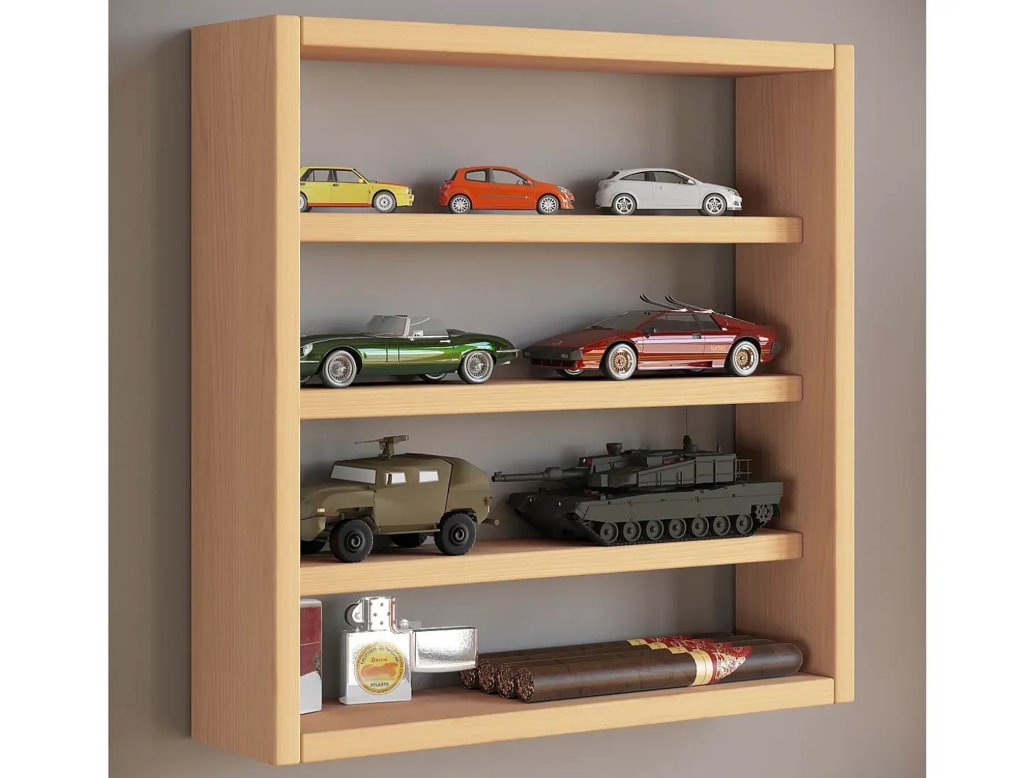 Gabinete de exhibición de pared Osado