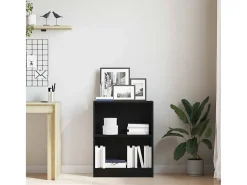 Gabinete de Libros Negro 60 x 24 x 76 cm Madera contrachapada