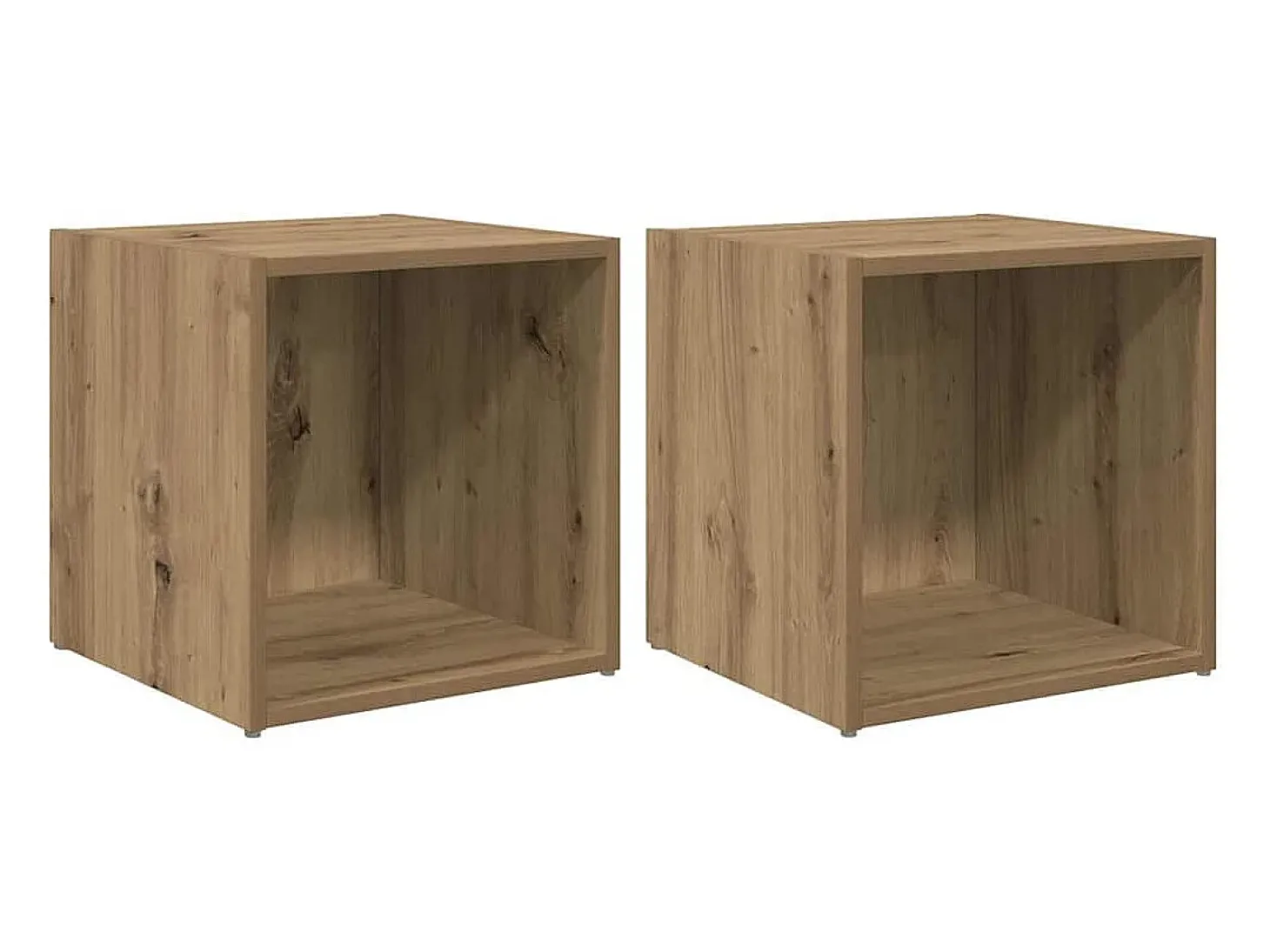 Gabinete de TV 2 pcs Marrón 37 x 35 x 37 cm