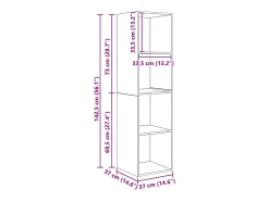 Gabinete de TV 4 pcs Marrón 37 x 37 x 142.5 cm