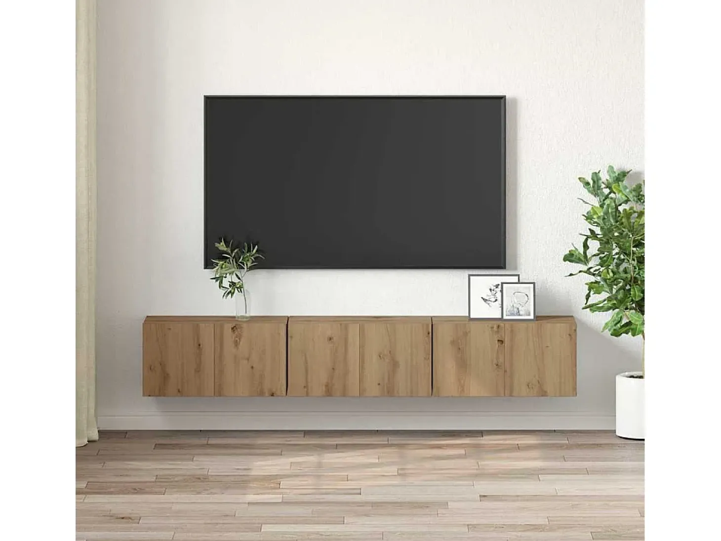 Gabinete de TV 3 pcs Marrón 60 x 30 x 30 cm