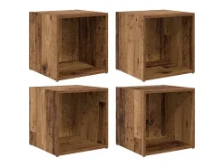 Gabinete de TV 4 pcs Marrón 37 x 35 x 37 cm