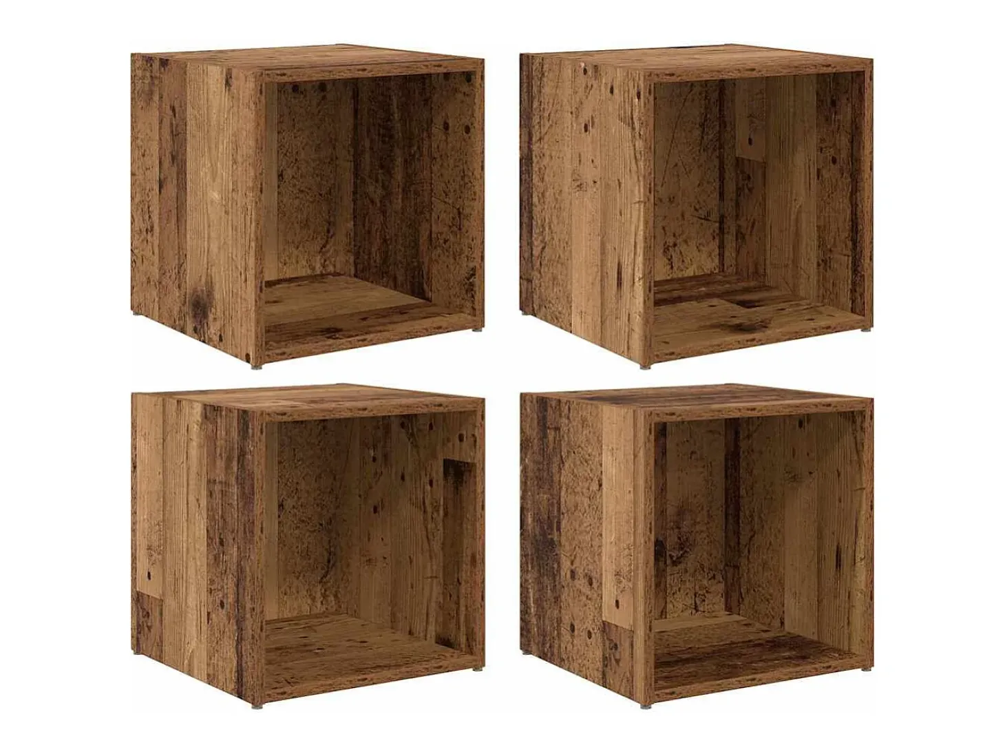 Gabinete de TV 4 pcs Marrón 37 x 35 x 37 cm