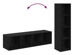 Gabinete de TV 4 pcs Negro 37 x 37 x 142.5 cm