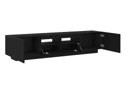 Gabinete de TV 2 pcs Negro 180 x 35 x 40 cm