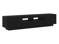 Gabinete de TV 2 pcs Negro 180 x 35 x 40 cm