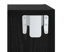 Gabinete de TV 2 pcs Negro 37 x 37 x 142.5 cm