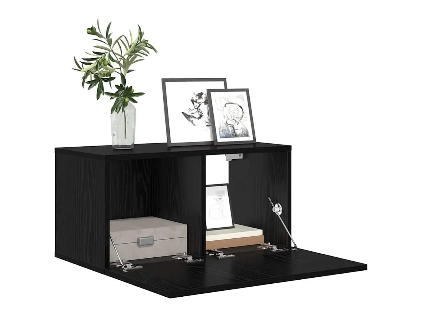 Gabinete de TV 3 pcs Negro 60 x 30 x 30 cm Madera contrachapada