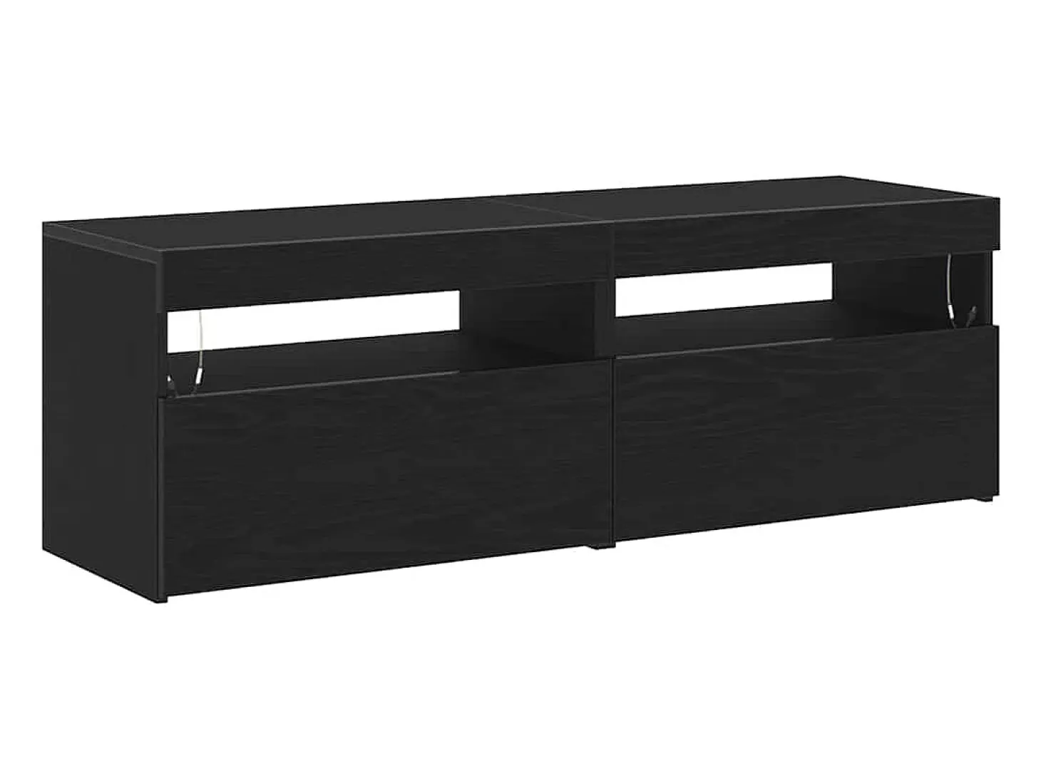 Gabinete de TV 2 pcs Negro 60 x 35 x 40 cm Madera contrachapada