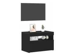 Gabinete de TV 2 pcs Negro 60 x 35 x 40 cm Madera contrachapada