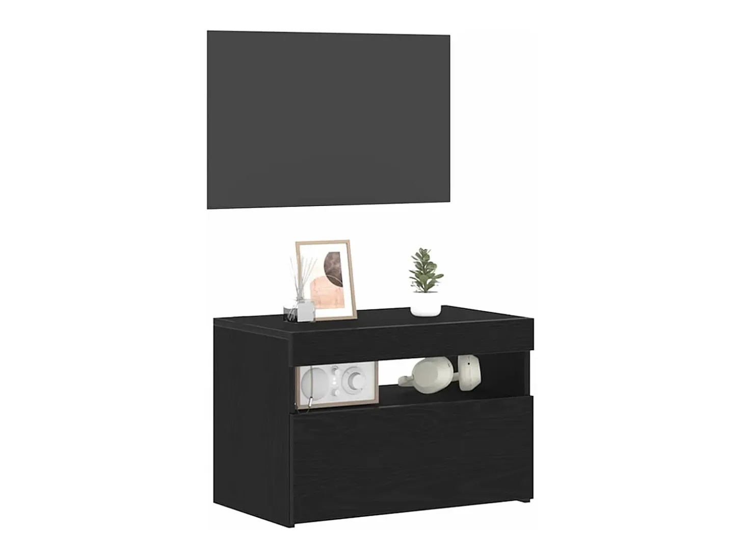 Gabinete de TV 2 pcs Negro 60 x 35 x 40 cm Madera contrachapada