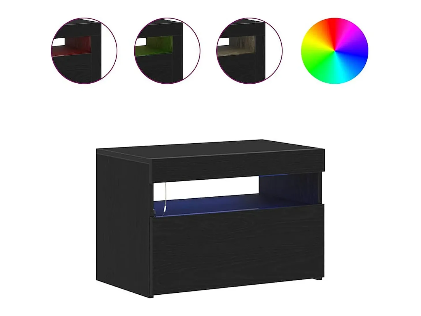 Gabinete de TV 2 pcs Negro 60 x 35 x 40 cm Madera contrachapada
