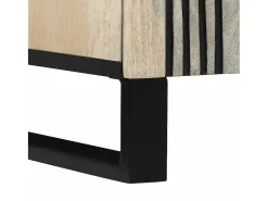 Gabinete de TV Blanco 105 x 33 x 46 cm madera maciza de mango