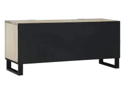 Gabinete de TV Blanco 105 x 33 x 46 cm madera maciza de mango