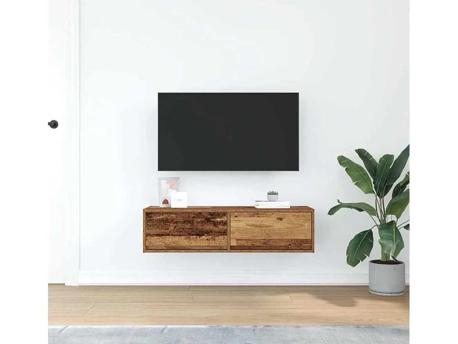 Gabinete de TV con cajón Madera vieja 100 x 31 x 25.5 cm