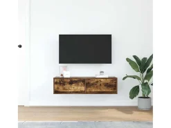 Gabinete de TV con cajón Roble ahumado 100 x 31 x 25.5 cm