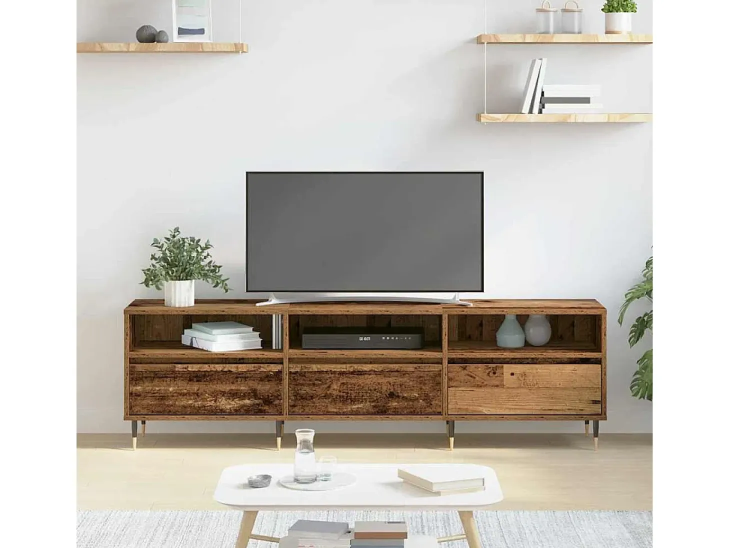 Gabinete de TV Madera vieja 150 x 30 x 44.5 cm
