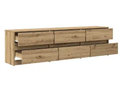 Gabinete de TV Marrón 181 x 34 x 50 cm Madera contrachapada